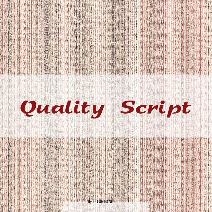 Quality Script example